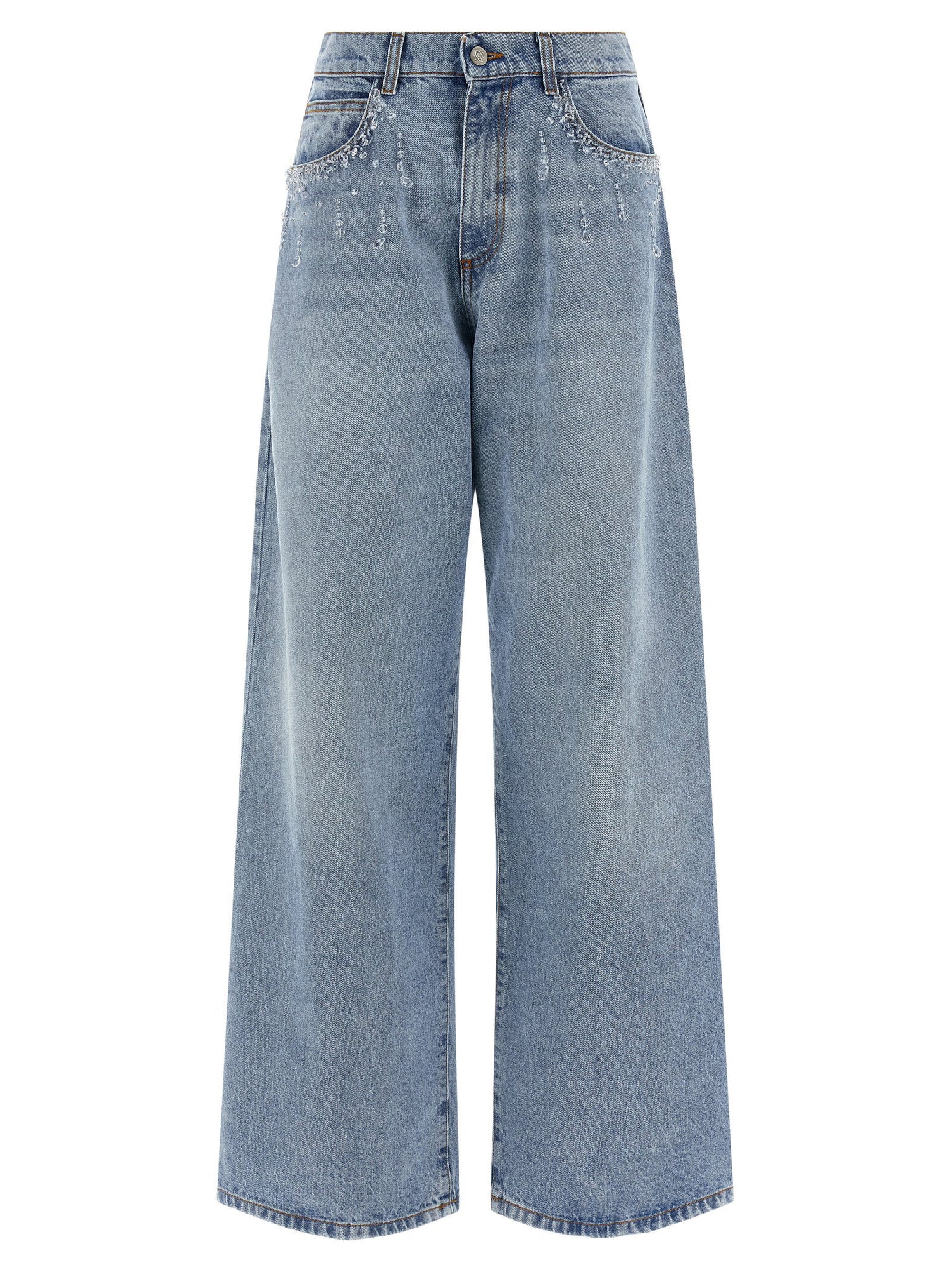 Giuseppe Di Morabito Crystal Jeans Light blue