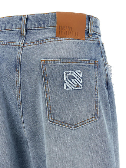 Giuseppe Di Morabito Crystal Jeans Light blue