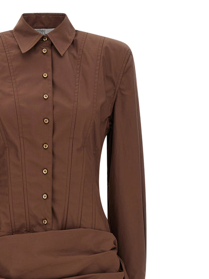 Giuseppe Di Morabito Chemisier Dress Brown