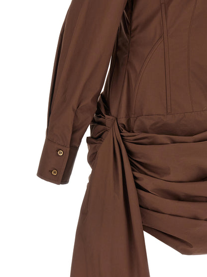 Giuseppe Di Morabito Chemisier Dress Brown