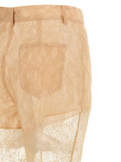 Giuseppe Di Morabito Lace Trousers Pink