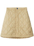 Burberry Quilted A-Line Mini Skirt White