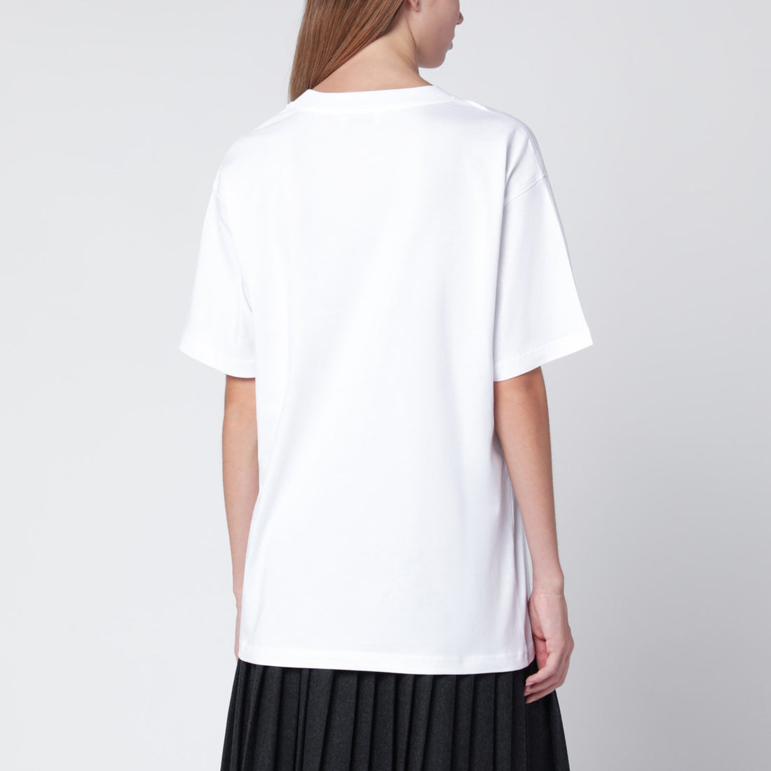 Moschino White Logo-Print Cotton T-Shirt White