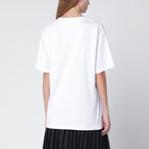 Moschino White Logo-Print Cotton T-Shirt White