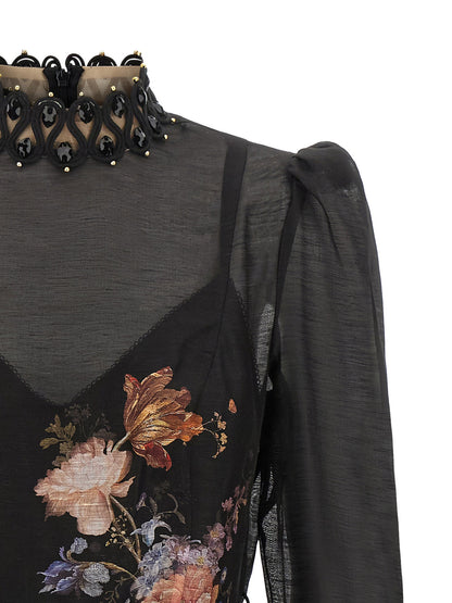 Zimmermann Vaillant Embellish Dress Multicolor