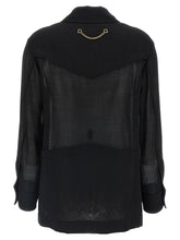 Ferragamo Semi-sheer Wool Jacket Black