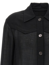 Ferragamo Semi-sheer Wool Jacket Black