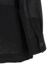 Ferragamo Semi-sheer Wool Jacket Black