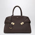 Ferragamo Hug M Leather Handbag Brown