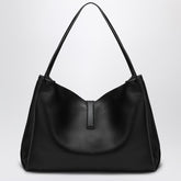 Ferragamo Large Black Leather Tote Bag Black