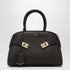 Ferragamo Hug M Leather Handbag Brown