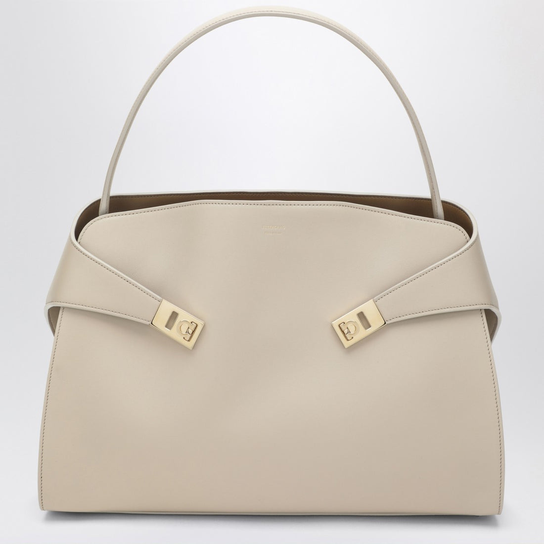 Ferragamo Hug Soft M Handbag Ivory Yellow