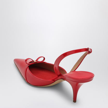 Ferragamo Gylla 70 Flame Red Patent Slingback Pumps Red
