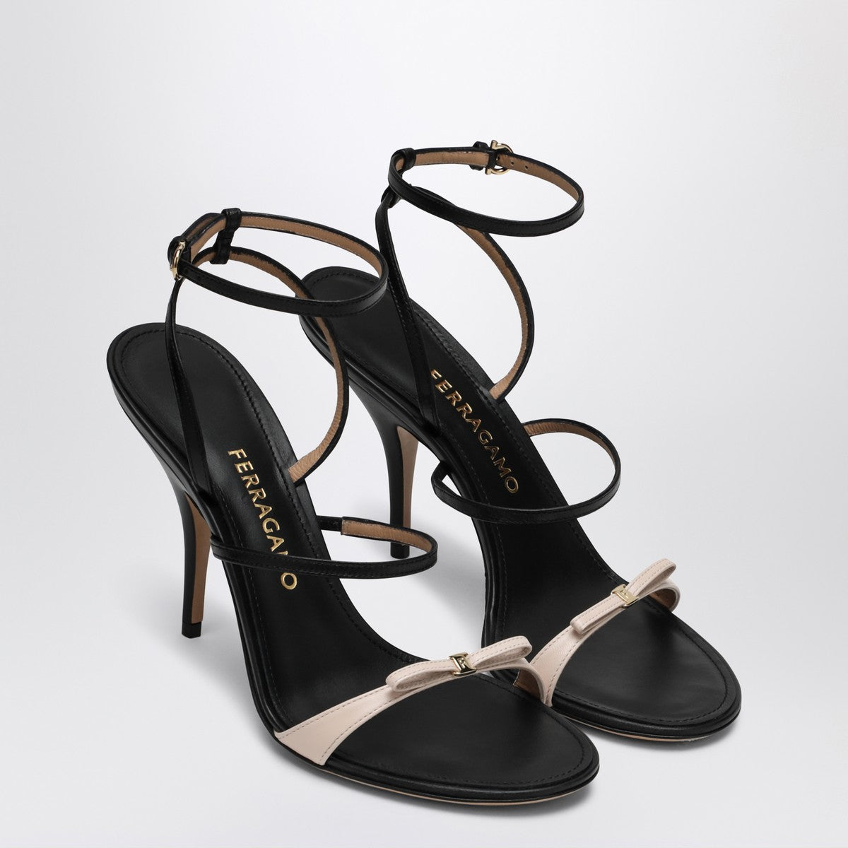 Ferragamo Ariel 95 High Heel Sandals Black