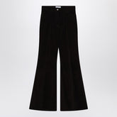 Ferragamo Espresso Cotton Flared Trousers Brown