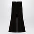 Ferragamo Espresso Cotton Flared Trousers Brown