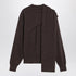 Ferragamo Clay Mélange Cashmere Cardigan with Scarf Detail Multicolor