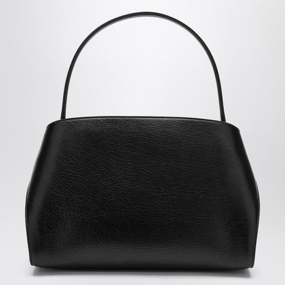 Ferragamo Black and Brown Leather Hug M Shoulder Bag Black