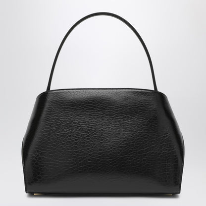 Ferragamo Black Leather Hug M Shoulder Bag Brown