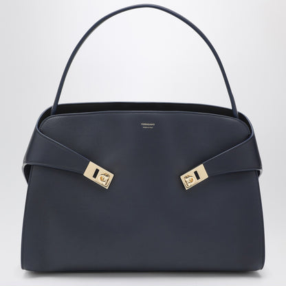 Ferragamo Medium Hug Soft Leather Bag Blue