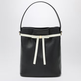 Ferragamo Bucket Bag with Bow Black Leather Black