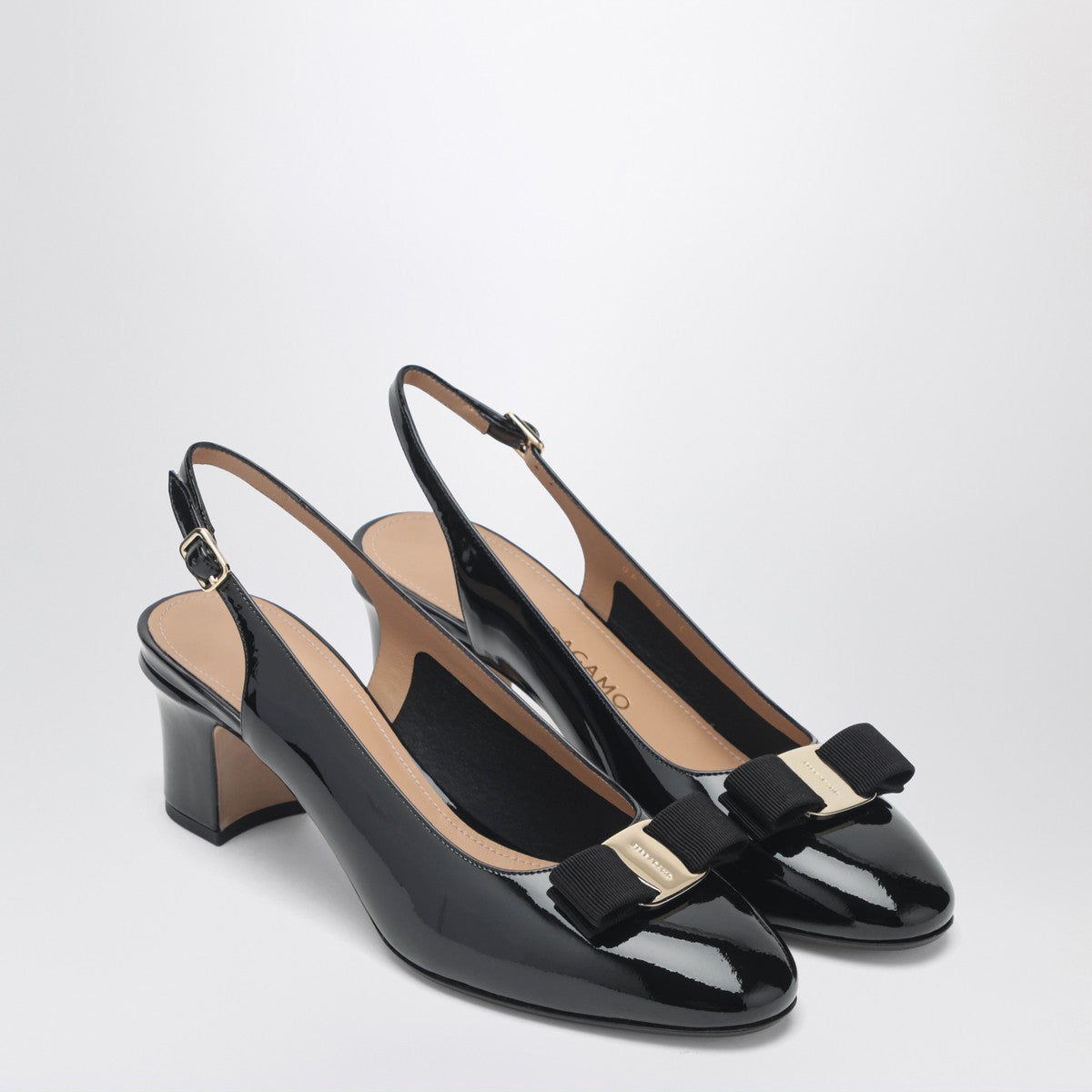 Ferragamo Vara Bow Slingback Pumps Black