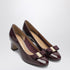 Ferragamo Vara Bow Patent Pumps Burgundy