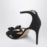 Ferragamo Vara Bow Suede Sandals Black
