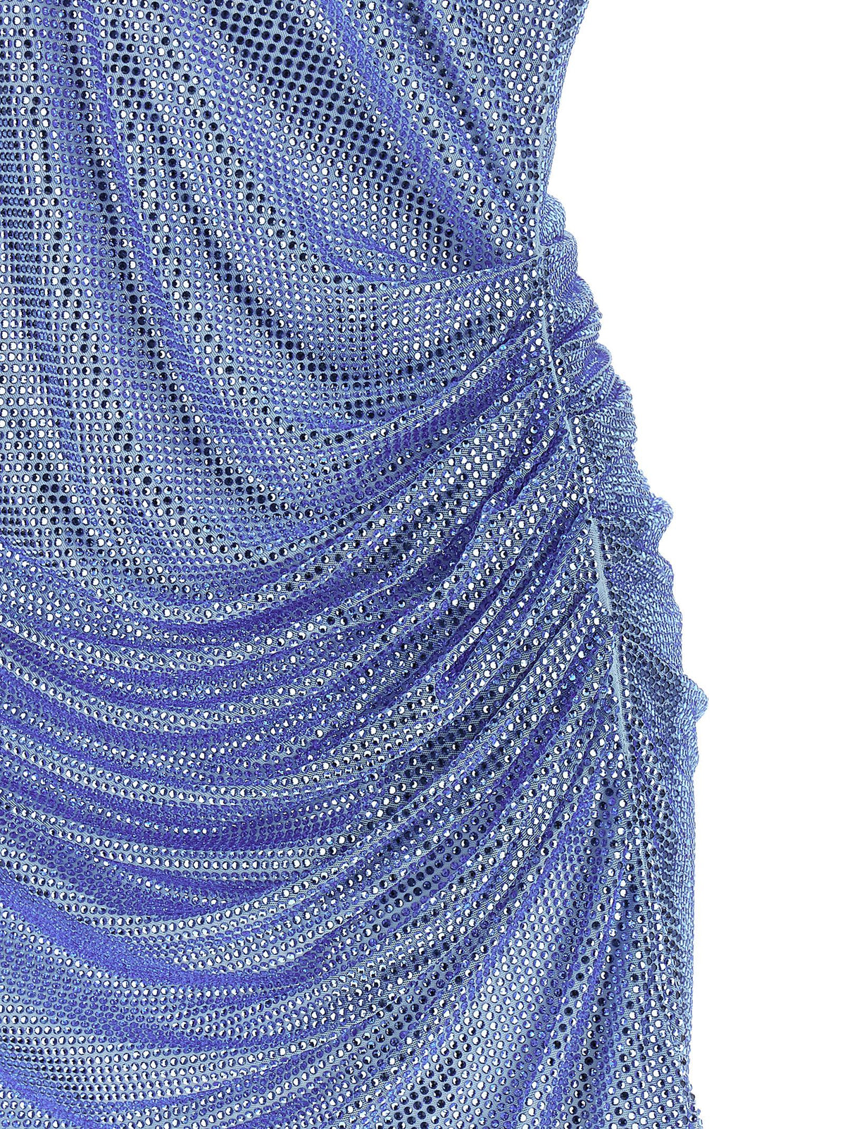 Giuseppe Di Morabito Dress With Removable Crystals And Feathers Light blue