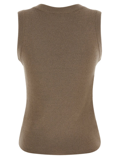 Giuseppe Di Morabito Jewel Brooch Top Beige