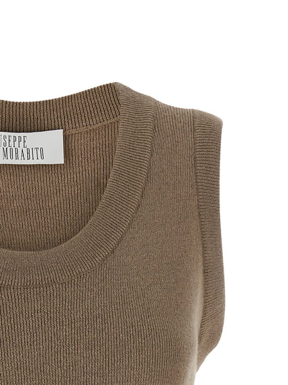 Giuseppe Di Morabito Jewel Brooch Top Beige