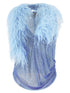 Giuseppe Di Morabito Mesh And Feather Top Light Blue