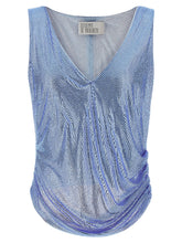 Giuseppe Di Morabito Mesh And Feather Top Light Blue