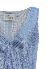 Giuseppe Di Morabito Mesh And Feather Top Light Blue