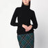 Moschino Black Wool Turtleneck Sweater with Crossed Back Detail Black