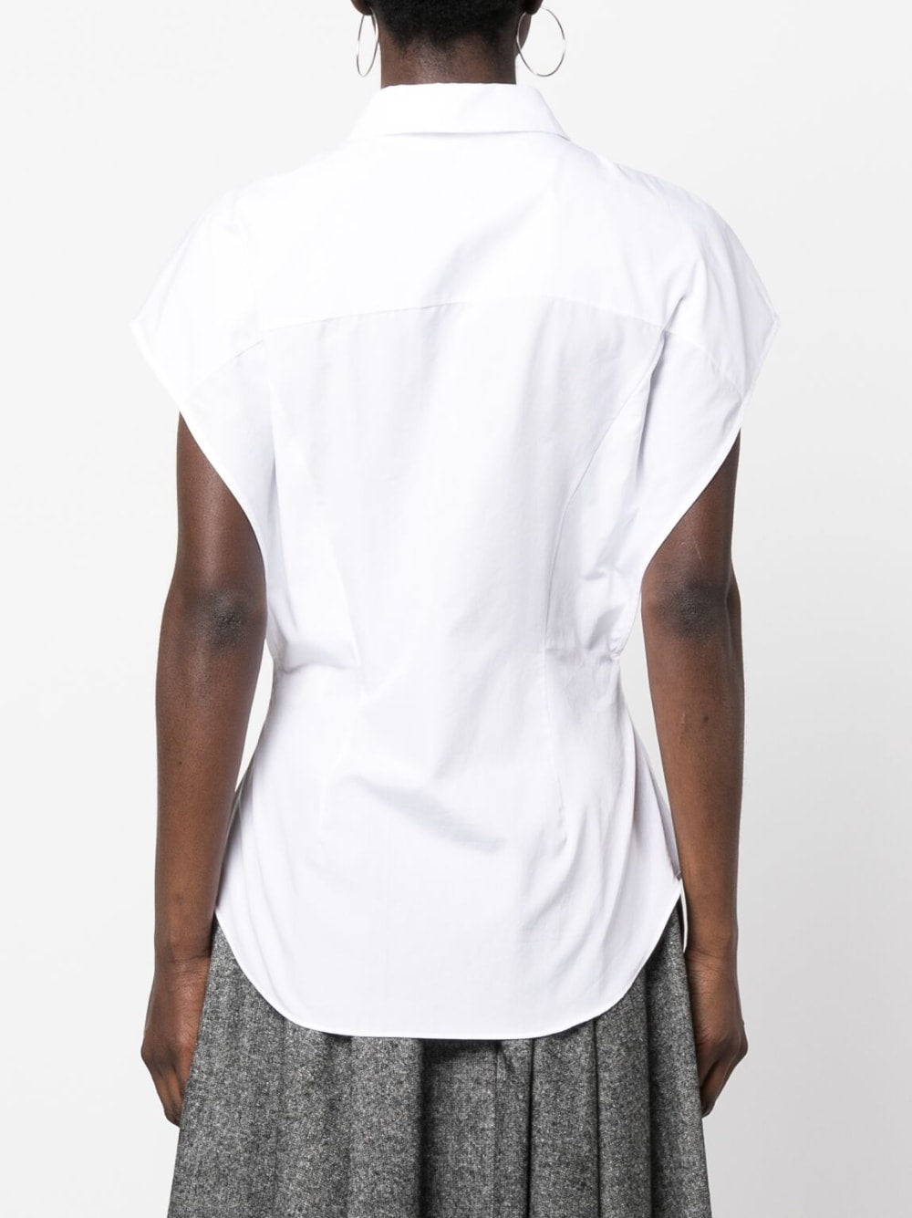 Cap-sleeve Shirts White