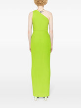 Solace London One-Shoulder Pleated Chiffon-Crepe Floor-Length Dress Green Green