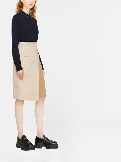 Maison Margiela Long-Sleeved Frayed Wool Jumper Blue Blue