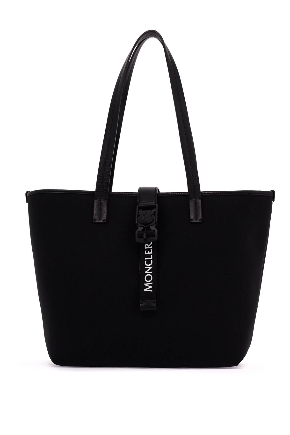 Moncler Black tote bag with tonal leather details