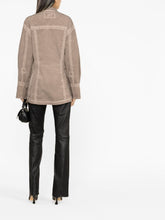 Blumarine Eyelet-Detailed Denim Jacket Brown