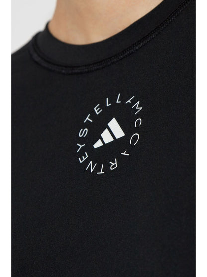 Adidas By Stella McCartney  logo print T-shirts Black