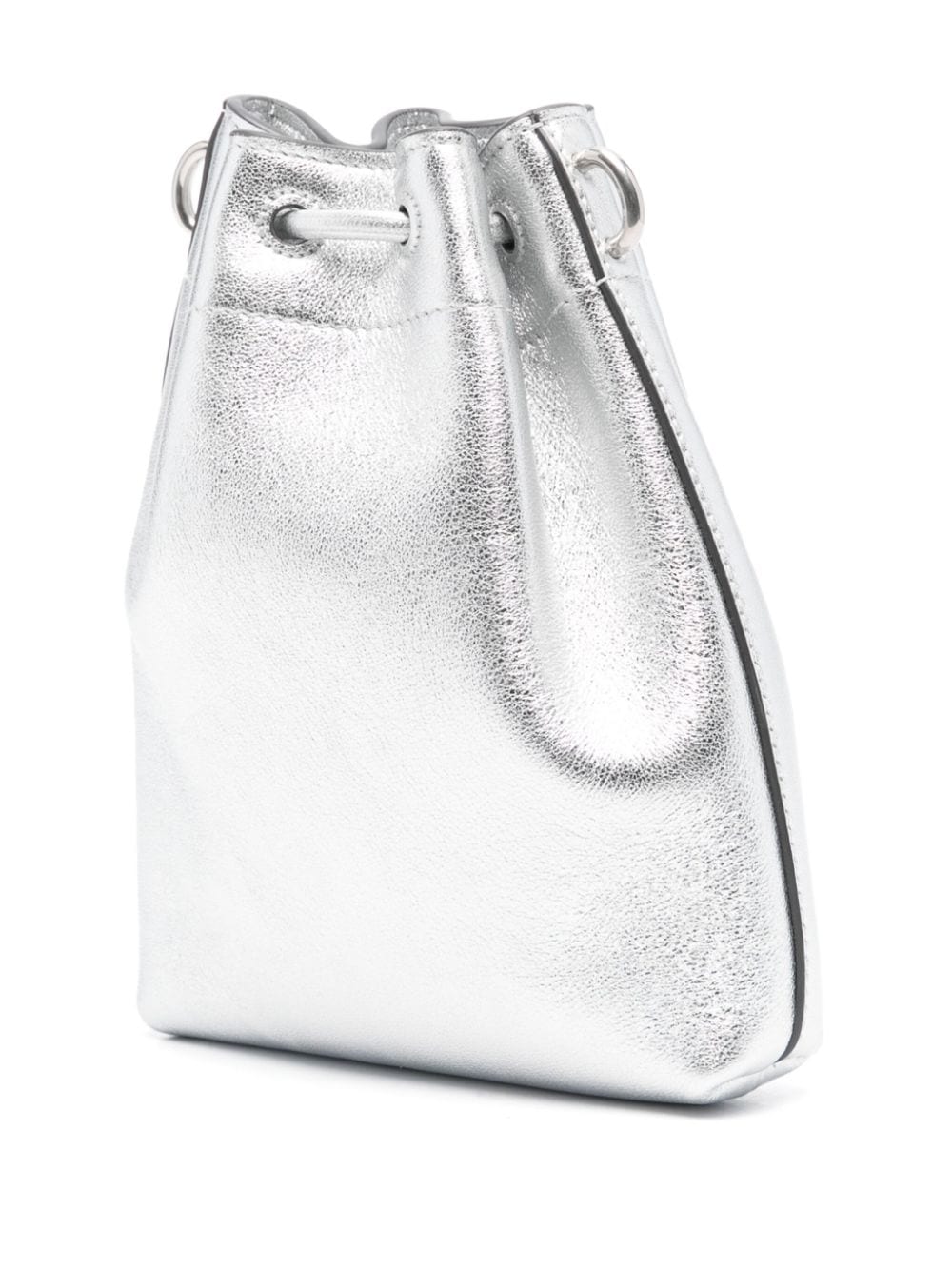 Silver Mini Bucket Bag