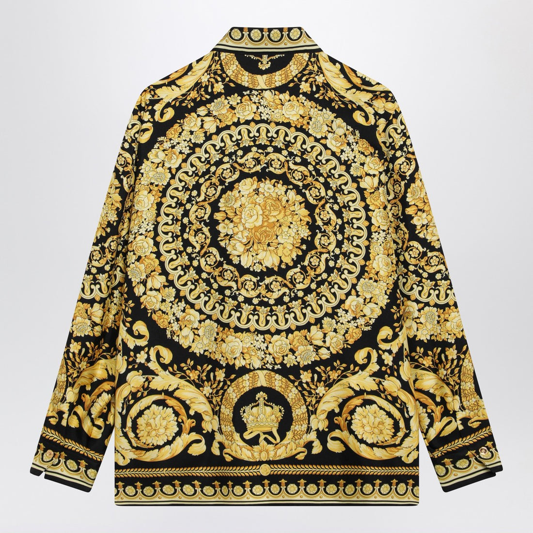 Versace Barocco Silk Twill Shirt Multicolor