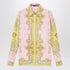Versace Printed silk twill shirt yellow/pink multicolor