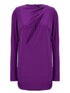 Versace Cut Out Jersey Dress Purple