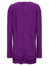 Versace Cut Out Jersey Dress Purple
