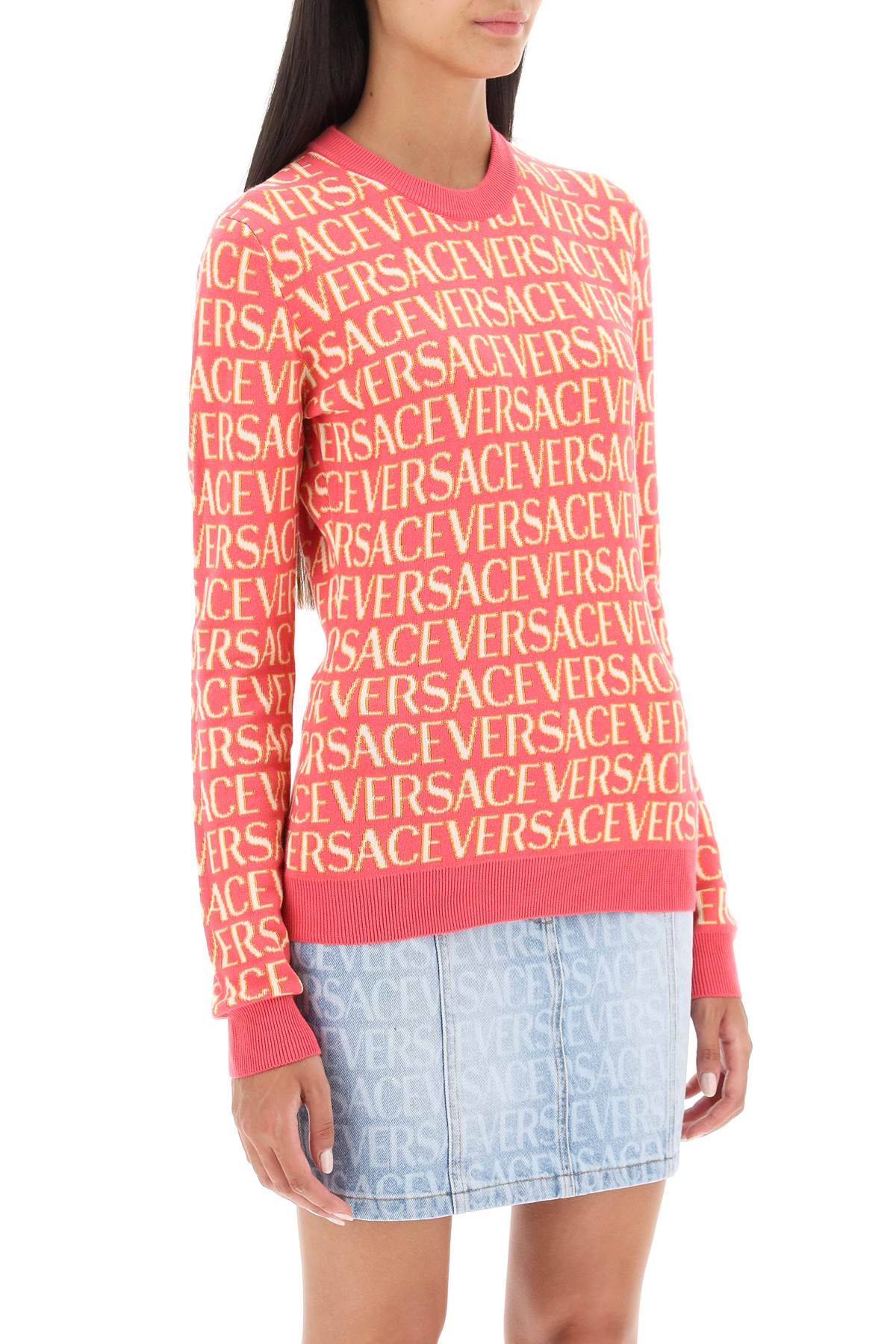 Versace Allover crew-neck Knitwear