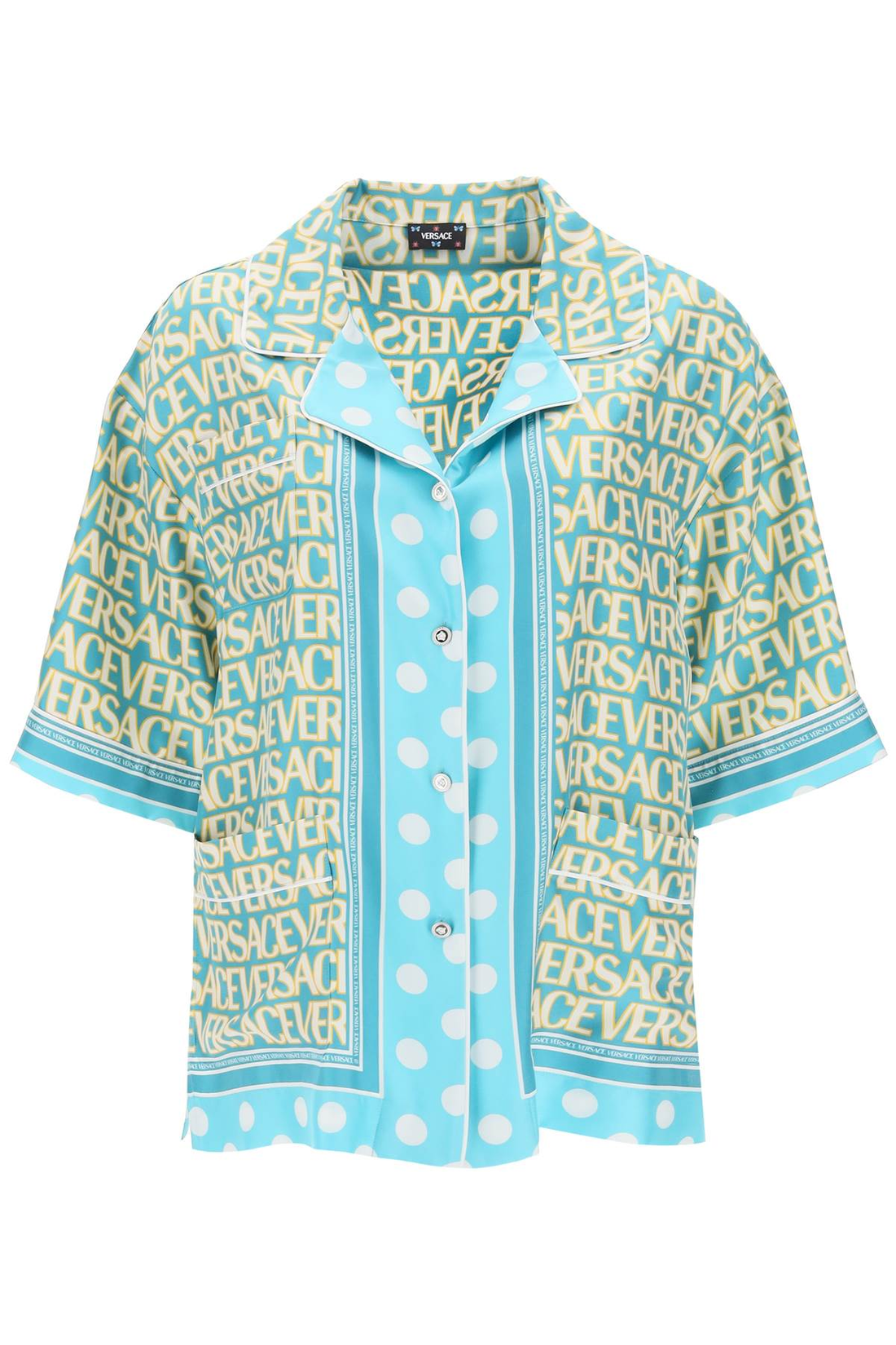 Versace Allover Polka Dot short-sleeved shirt