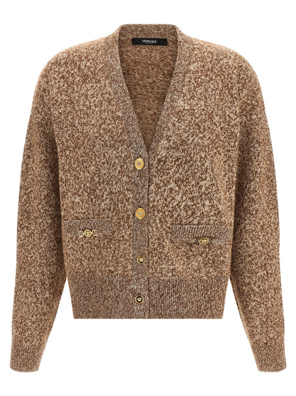 Versace Medusa 95 Button Cardigan Beige