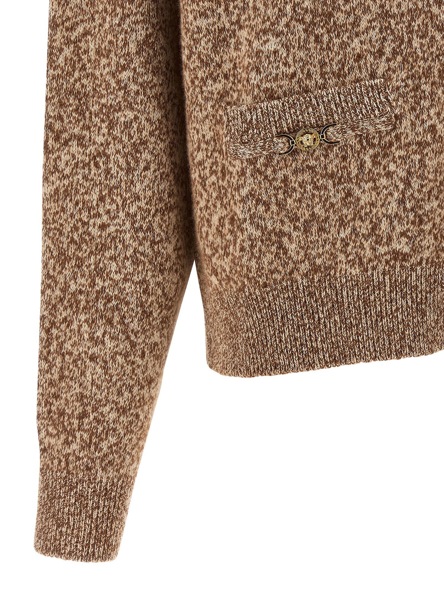 Versace Medusa 95 Button Cardigan Beige